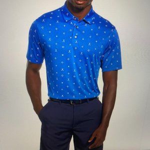 PGA Tour Men's Golf Polo Blue Size L